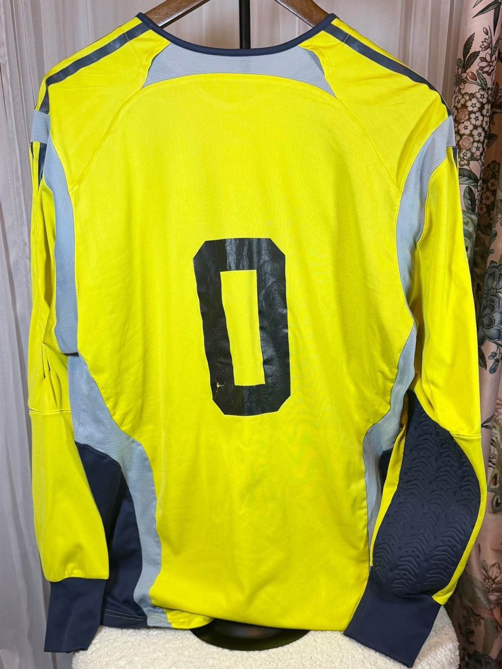 Adidas Neon Yellow and Gray Men’s Goalkeeper Jersey - Picture 2 of 6